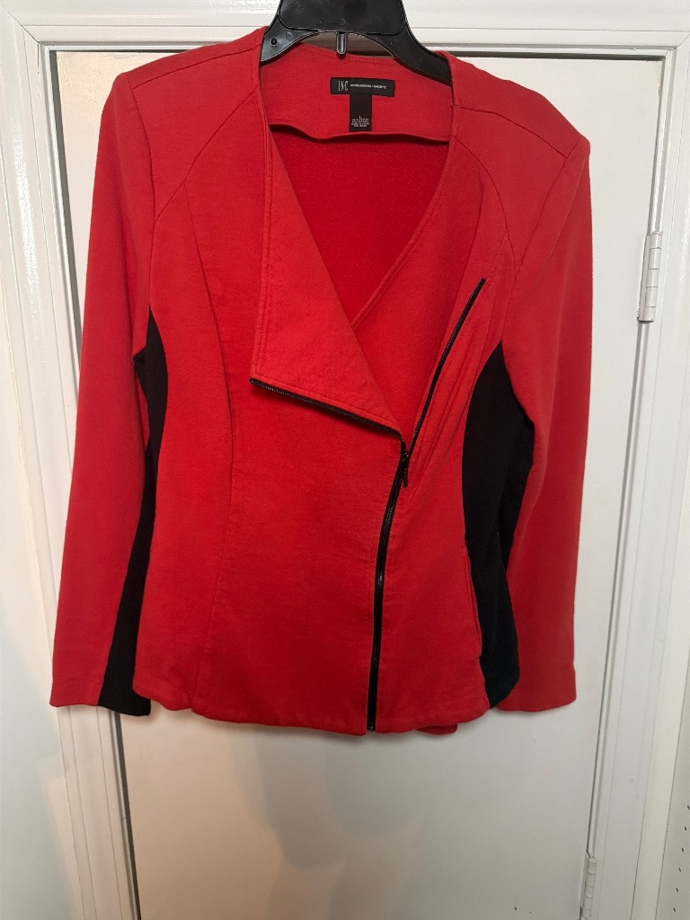 INC Red & Black Cotton Blazer